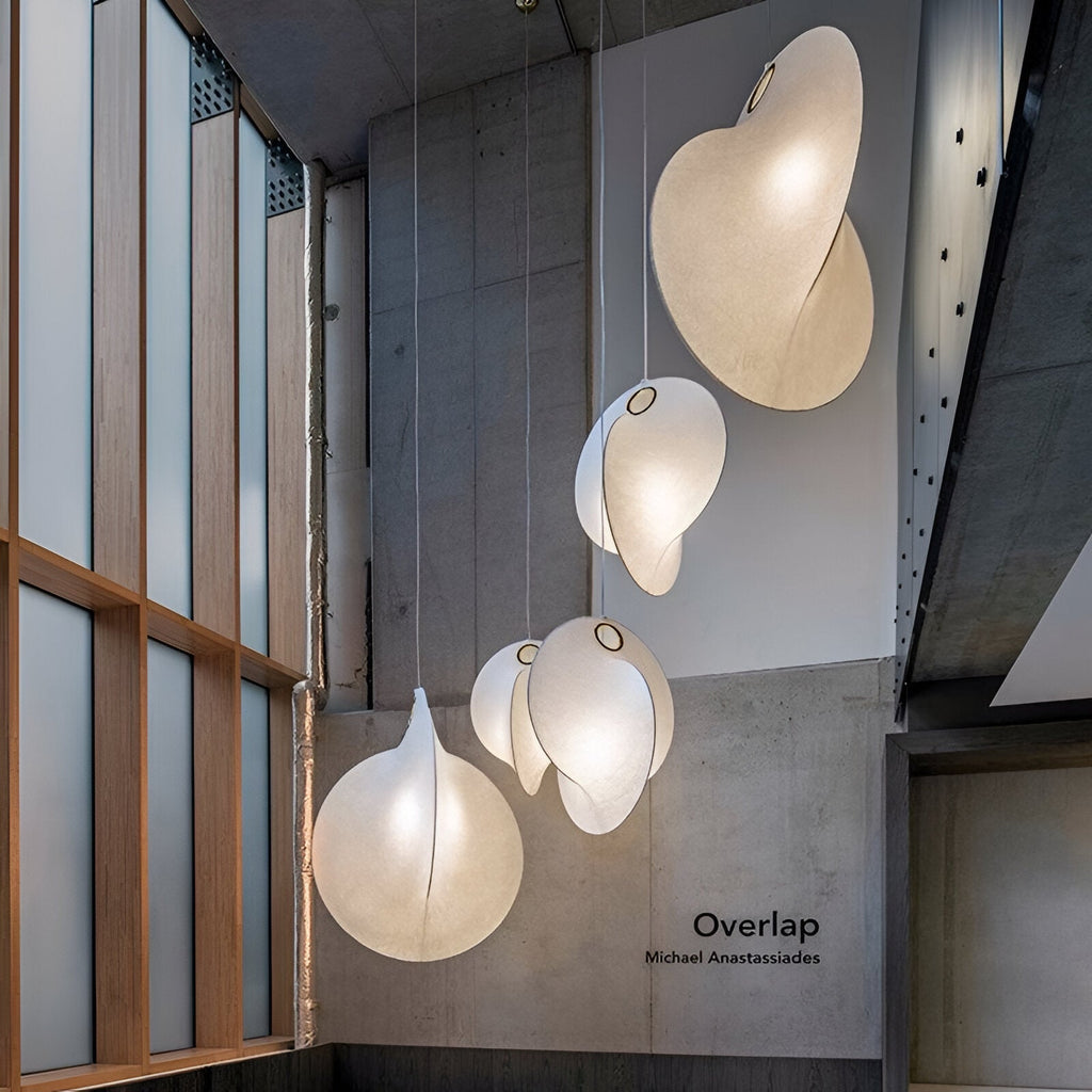 Nordic Organic Sculptural Silk Pendant Light