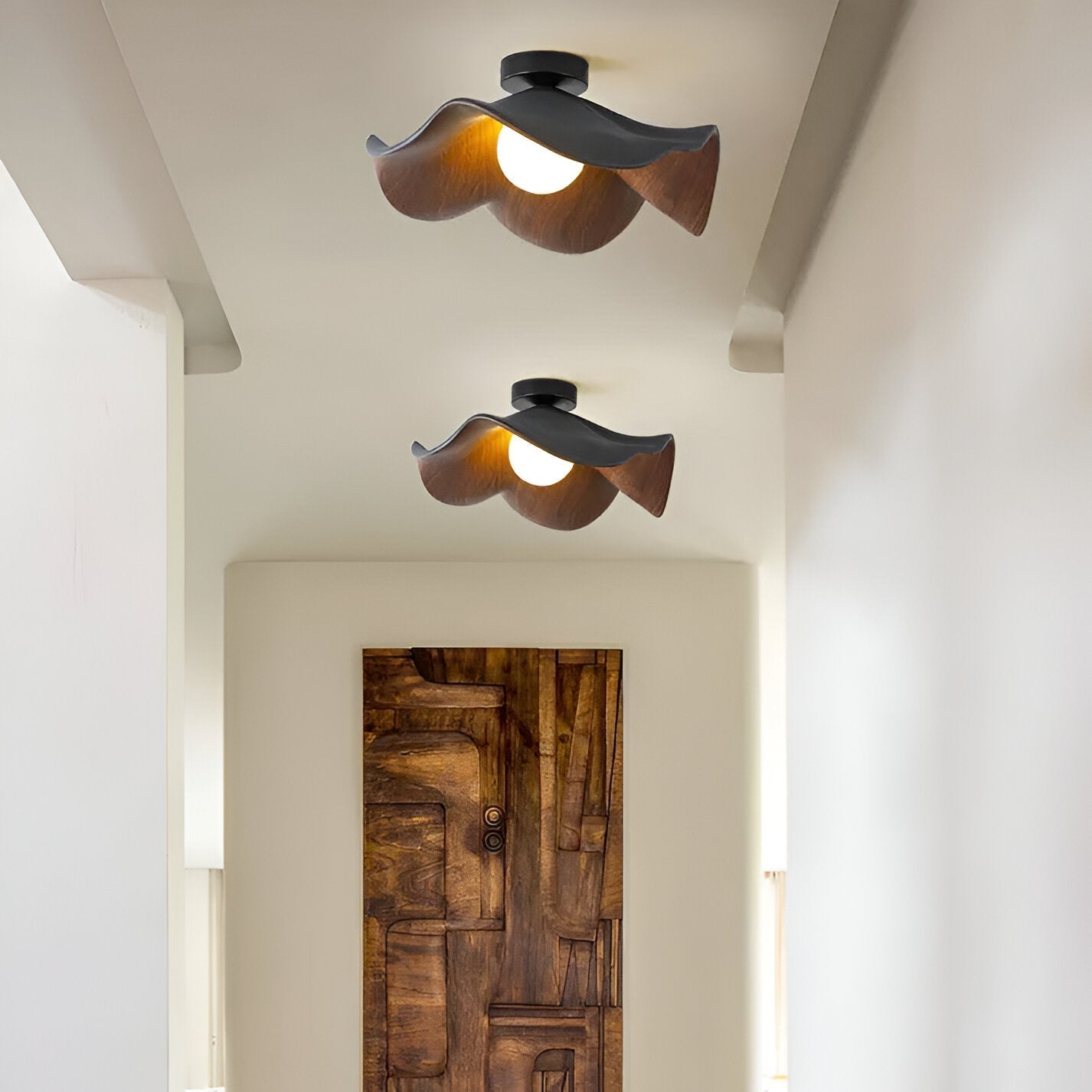 Nordic Resin Flower Shape Ceiling Light