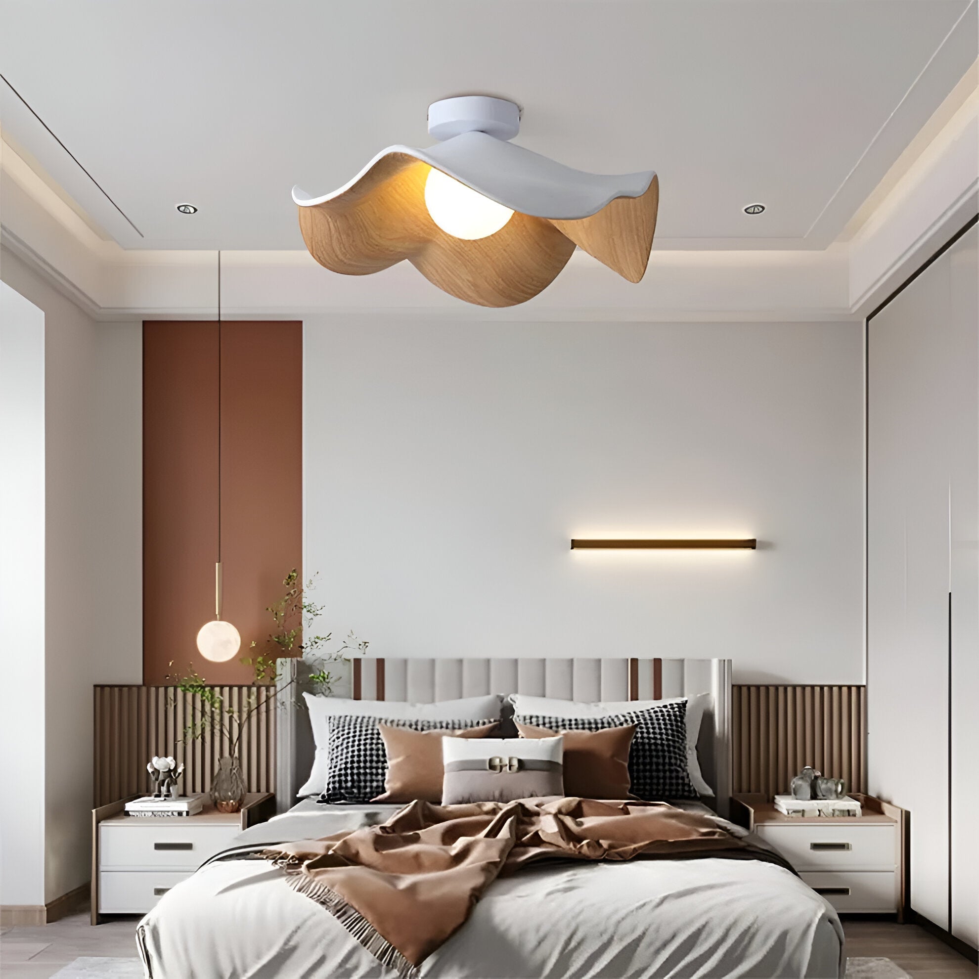 Nordic Resin Flower Shape Ceiling Light