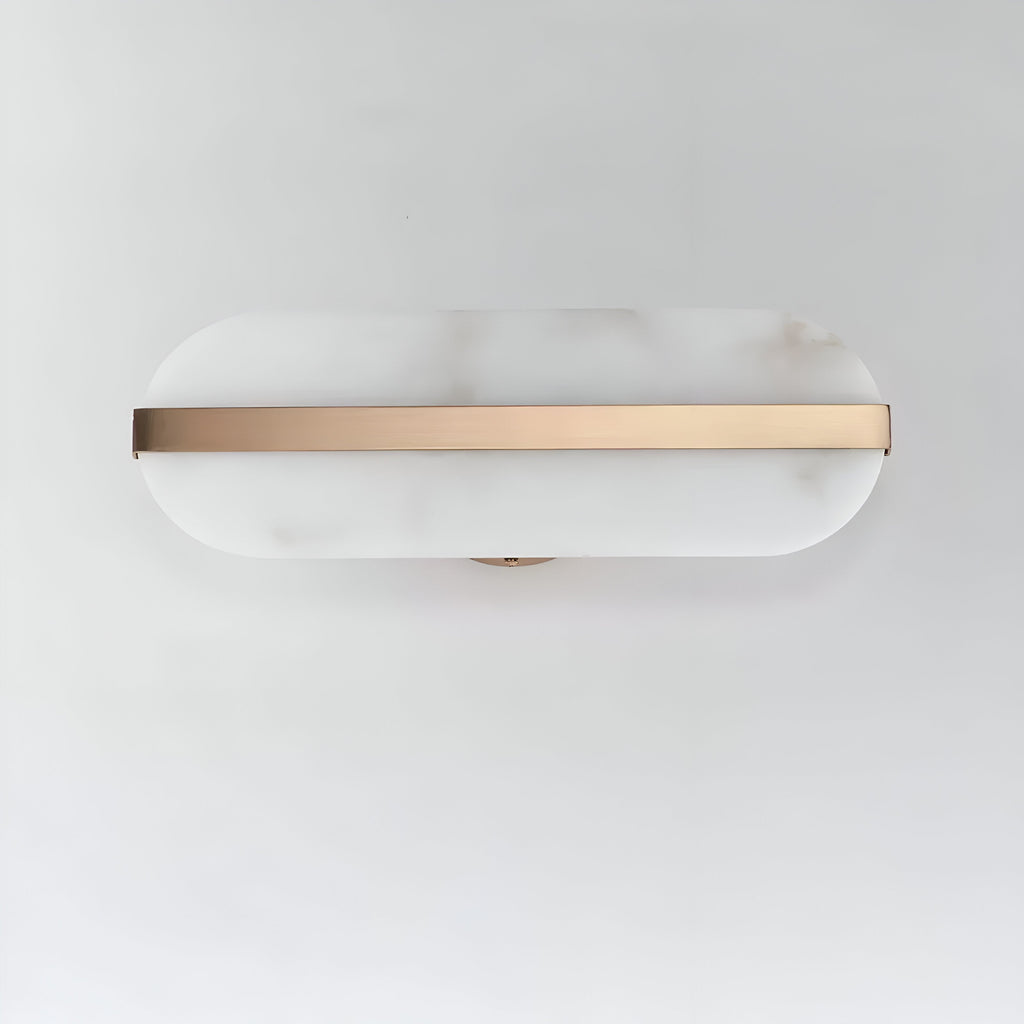 Nordic Seren Alabaster Stone Brass Wall Light