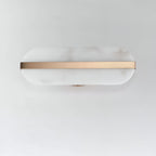 Nordic Seren Alabaster Stone Brass Wall Light