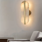 Nordic Seren Alabaster Stone Brass Wall Light