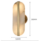 Nordic Seren Alabaster Stone Brass Wall Light