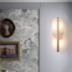 Nordic Seren Alabaster Stone Brass Wall Light