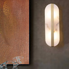 Nordic Seren Alabaster Stone Brass Wall Light