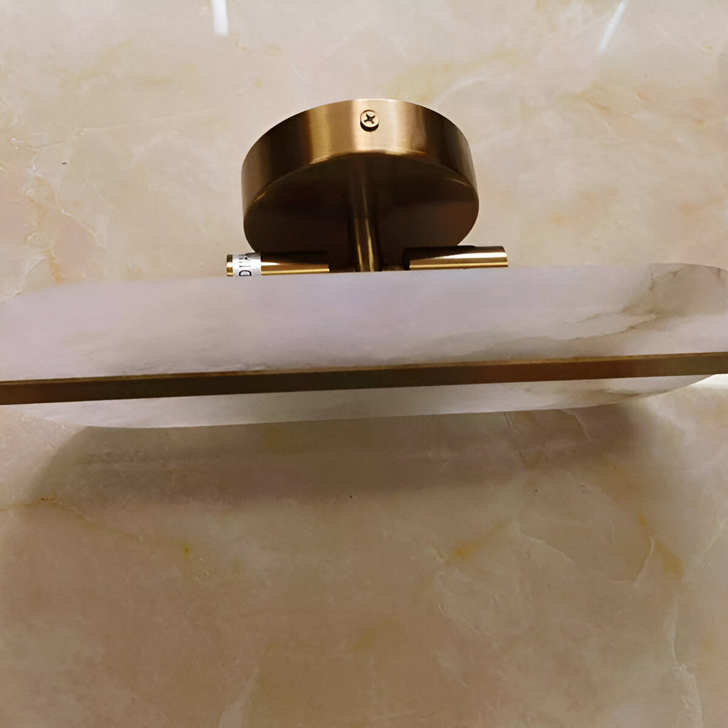 Nordic Seren Alabaster Stone Brass Wall Light