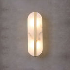 Nordic Seren Alabaster Stone Brass Wall Light