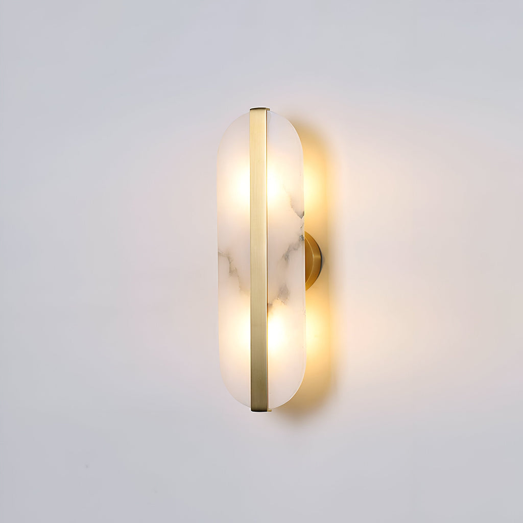 Nordic Seren Alabaster Stone Brass Wall Light