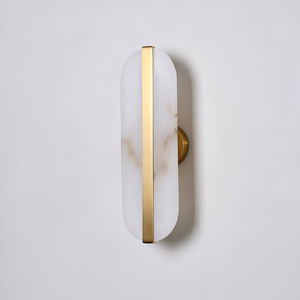 Nordic Seren Alabaster Stone Brass Wall Light