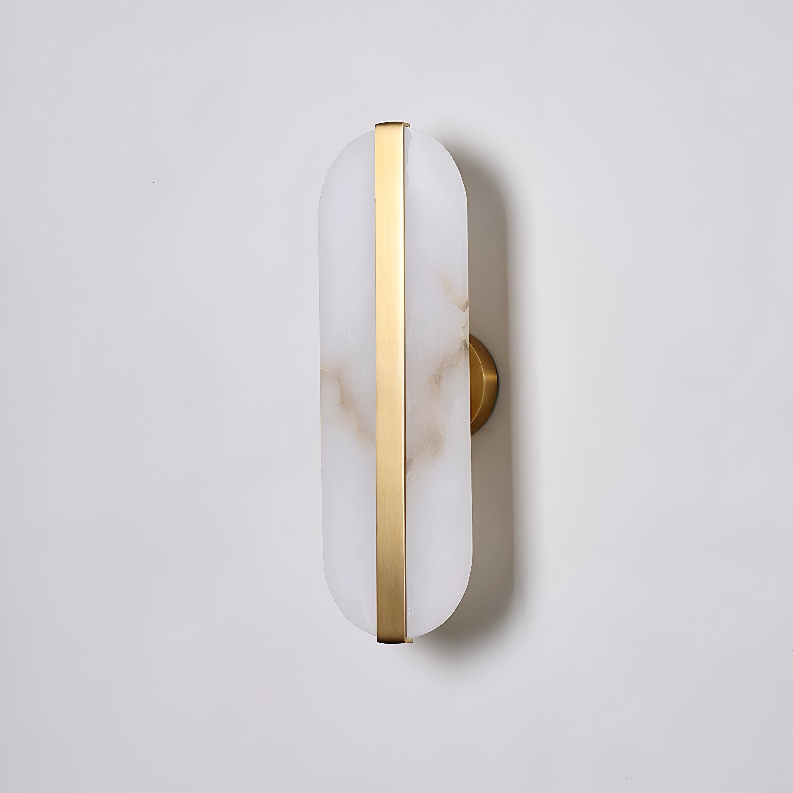 Nordic Seren Alabaster Stone Brass Wall Light