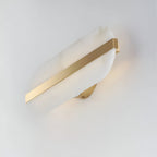 Nordic Seren Alabaster Stone Brass Wall Light