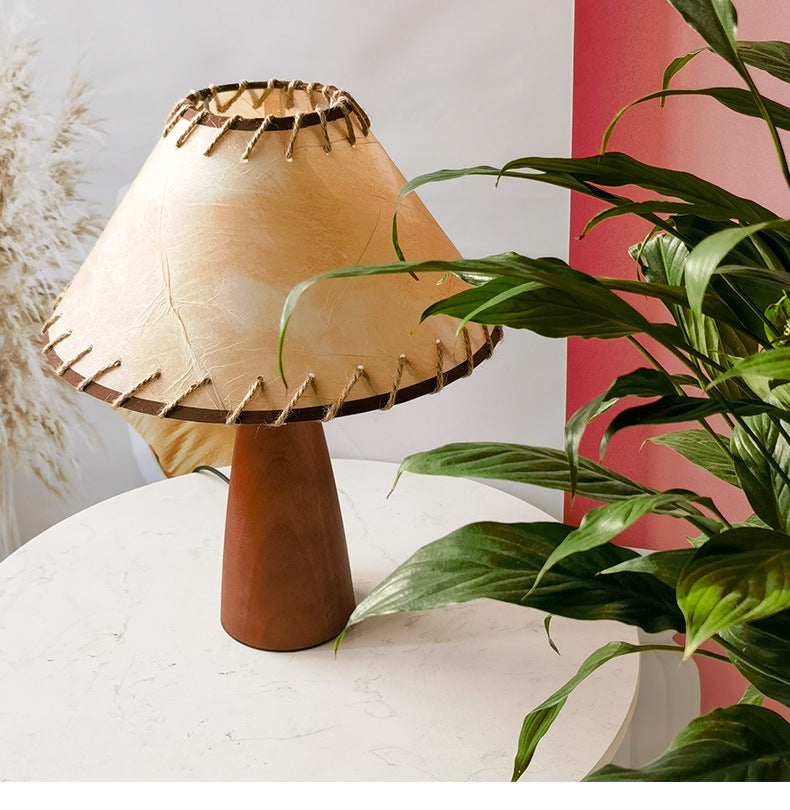 Rowan Retro Solid Wood Table Lamp