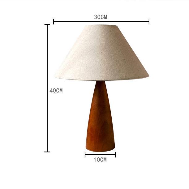 Rowan Retro Solid Wood Table Lamp