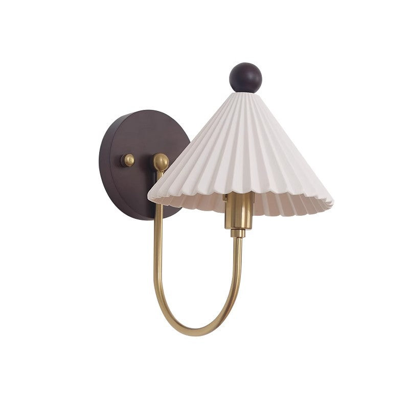 Nordic Solid Wood Bedside Wall Light