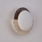 Modern Design Travertine Log Wabi-Sabi Style Wall Light