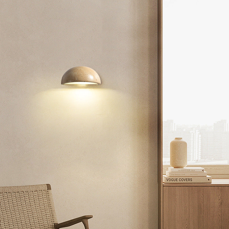 Travertine Nordic Semicircular Wall Light