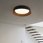 Wabi-Sabi Style Wood Grain Round Ceiling Light