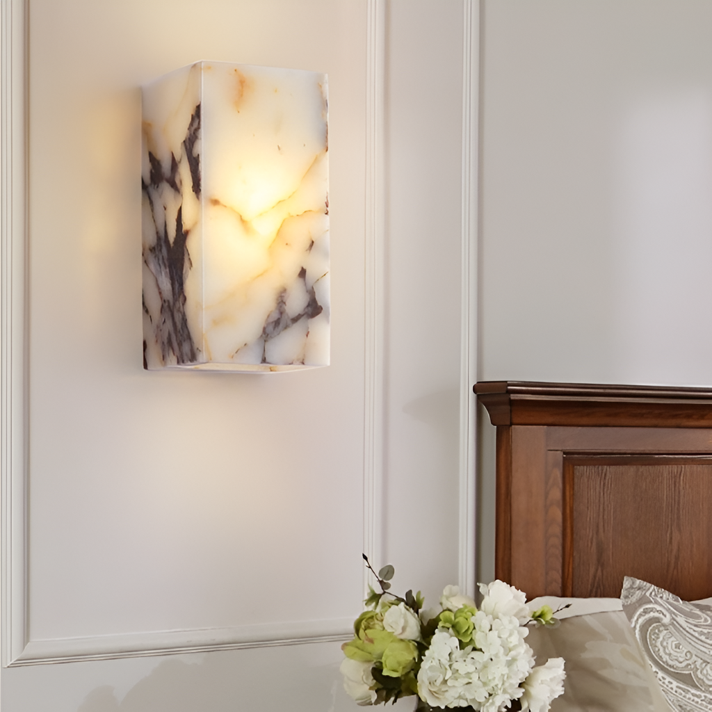Luxury Marble Moonshade Natural Stone Wall Light