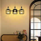 Modern Garlic Bead Three-Head Iron Lampshade Wall Light