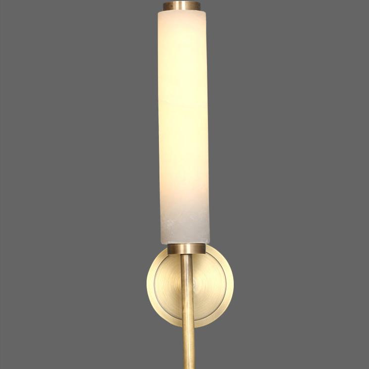 Nordic Brass Marble Tube Wall Light