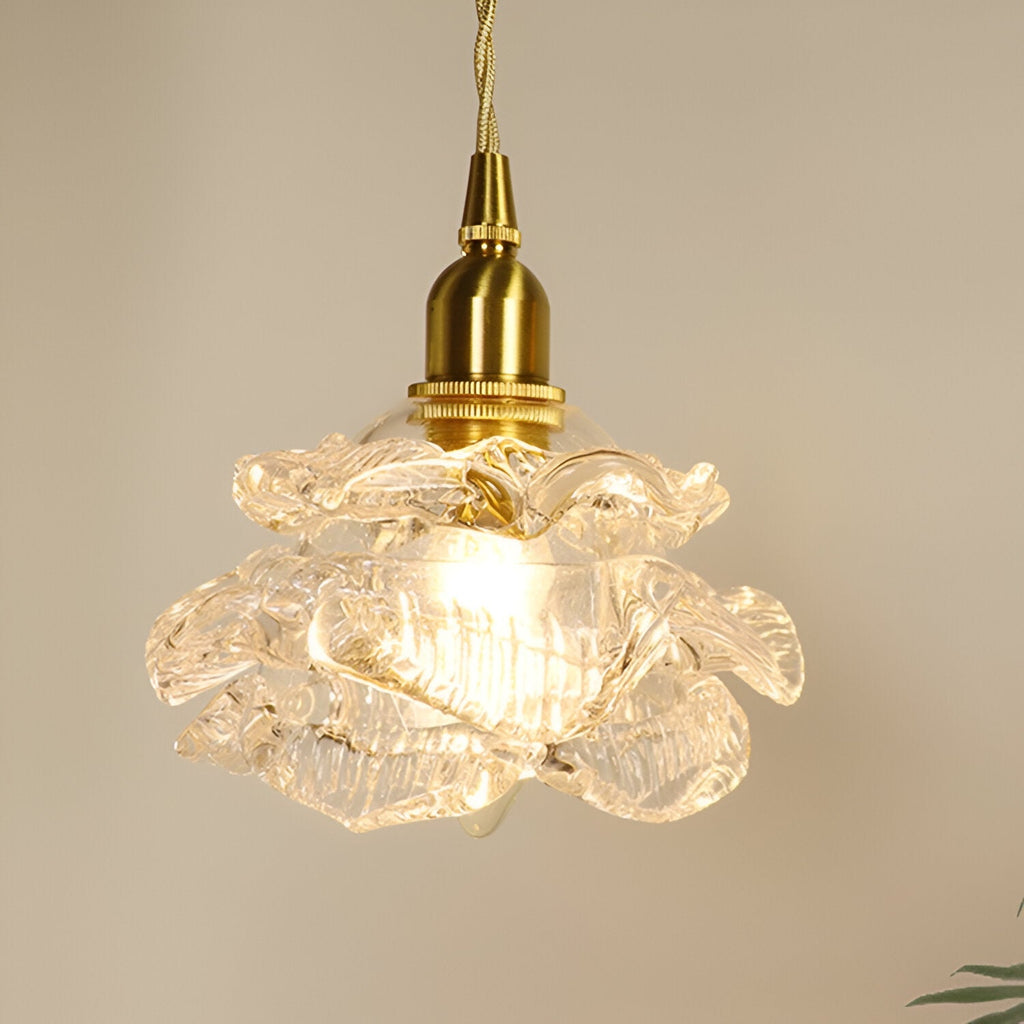 Vintage Rose Glass Pendant Light