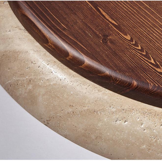 Travertine Japanese Wabi-Sabi Style Retro Ceiling Light