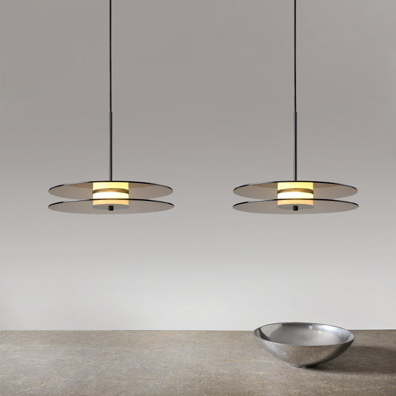 Lumira Amber Glow Minimalist Glass Pendant Light