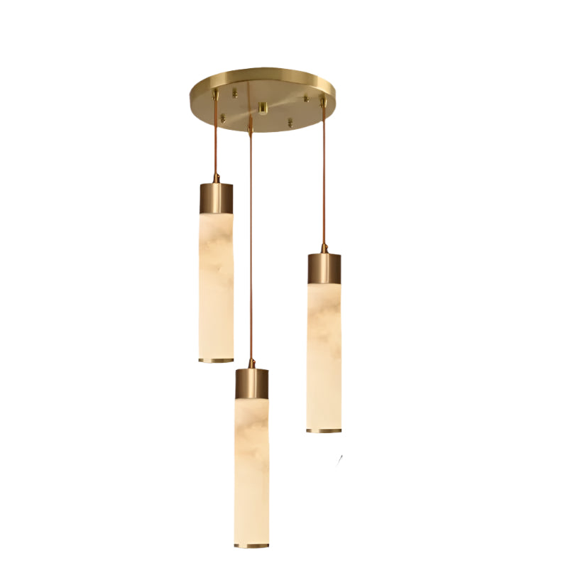 Ethereal Stone Glow Sculptural Style Alabaster Pendant Light