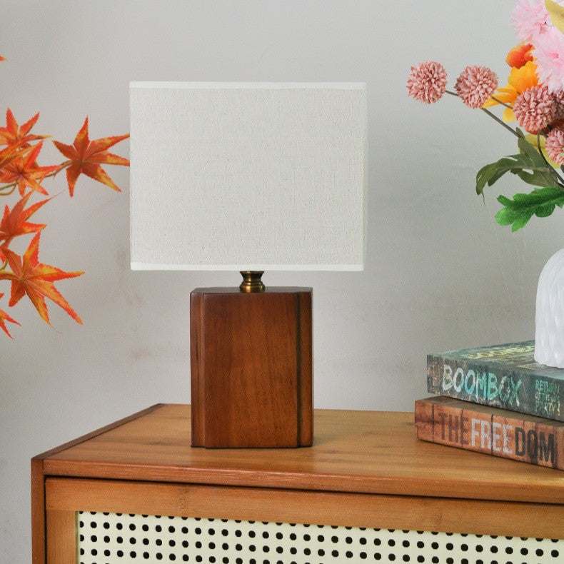 Kairo Japandi Bamboo Linen Table Lamp