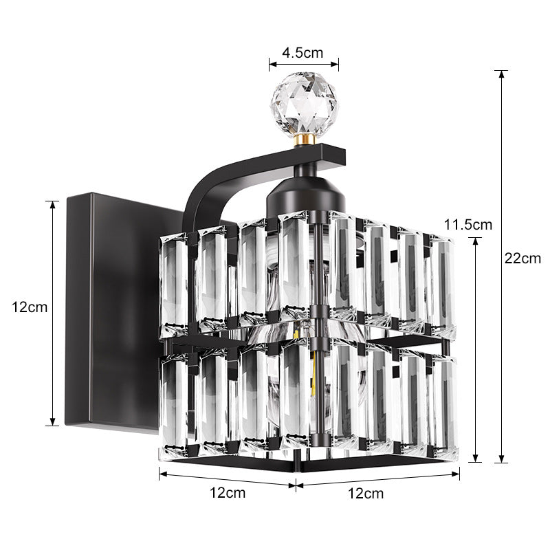 Nordic Style Iron Crystal Wall Light
