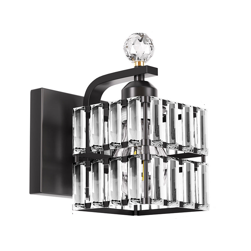 Nordic Style Iron Crystal Wall Light