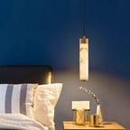 Ethereal Stone Glow Sculptural Style Alabaster Pendant Light