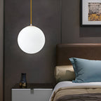 Nordic Globe Milky Glass Pendant Light