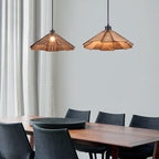 Sora Cone Wabi-Sabi Wood Pendant Light