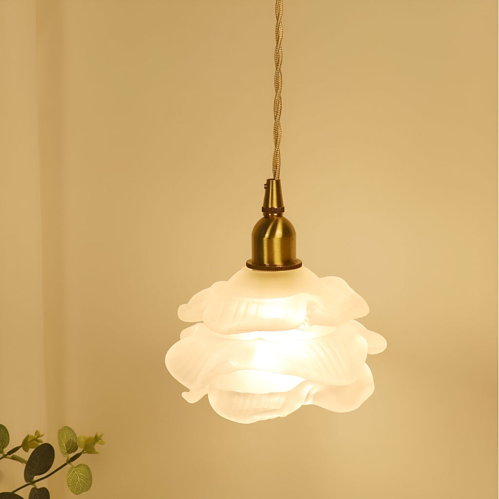 Vintage Rose Glass Pendant Light