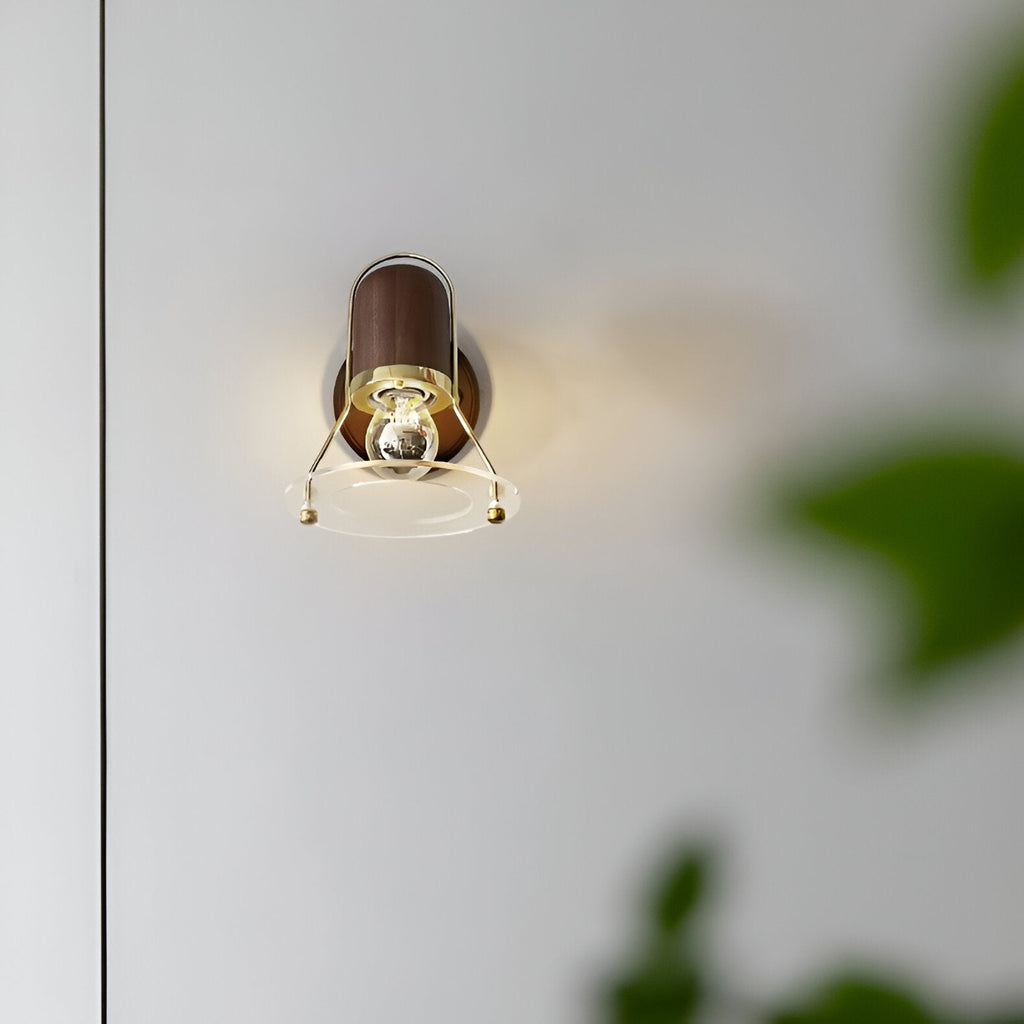 Japanese Retro Style Walnut Haughanv Wall Light