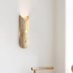 Traditional Japanese Travertine Elliptical Wall Light