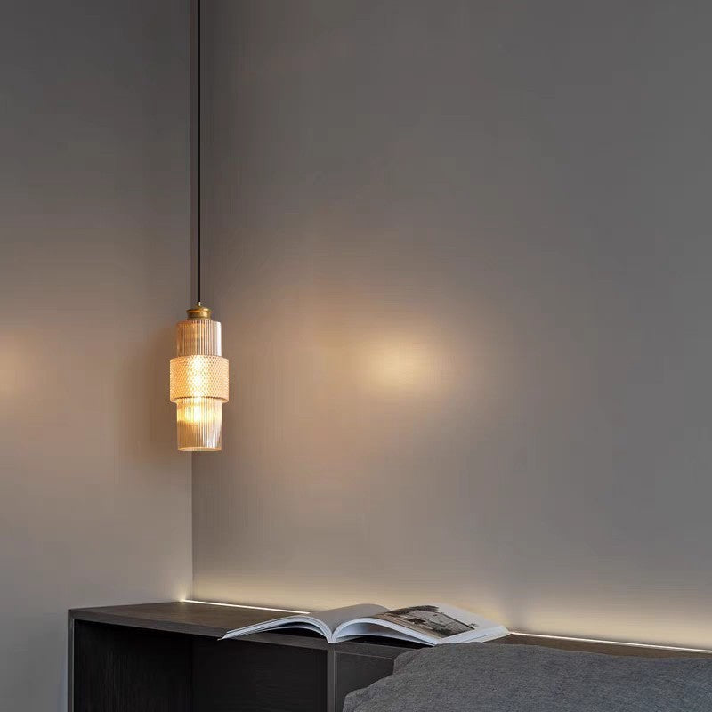 Luminara Modern Copper Glass Minimalist Pendant Light