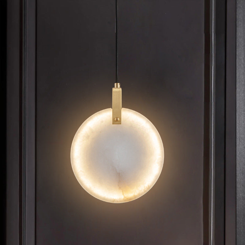Lorenzo Single Alabaster Marble Pendant Light