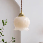 Maison Charm French Cream Glass Pendant Light