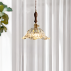 Retro French Flower Glass Pendant Light