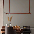 Luxen Minimalist Leather Linear Chandelier