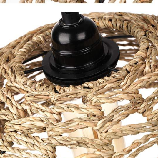 Retro Hand-Woven Cotton Rope Pendant Light