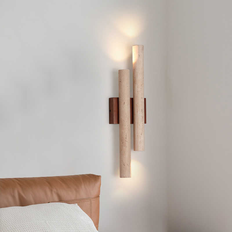 Travertine Retro Style Double Long Wall Light
