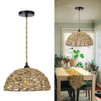 Retro Hand-Woven Cotton Rope Pendant Light