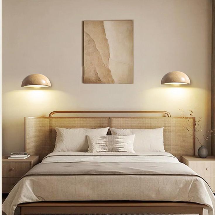 Travertine Nordic Semicircular Wall Light