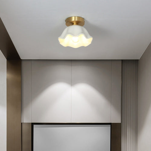 Blossom Glow Mid-Century Ceramic Ceiling Light
