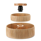 Modern Boho Rattan Double-Layer Plant Ceiling Light