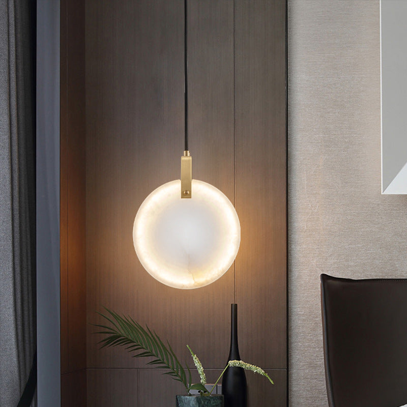 Lorenzo Single Alabaster Marble Pendant Light