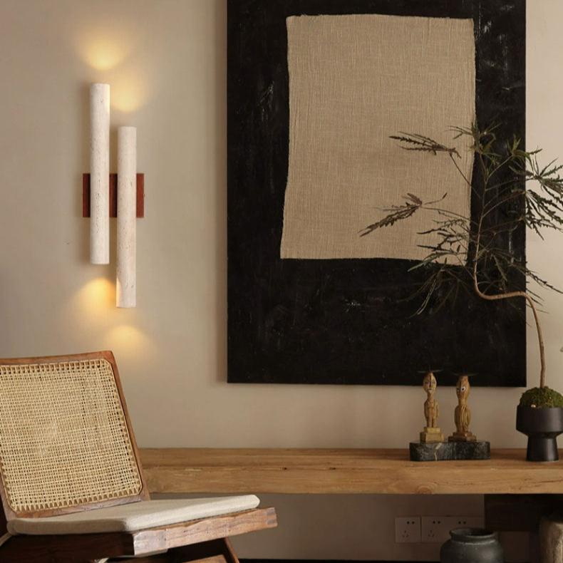 Travertine Retro Style Double Long Wall Light